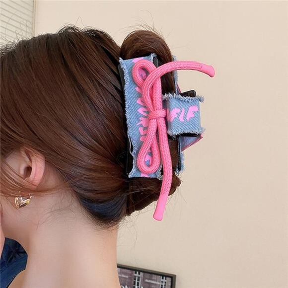 Acrylic Braided Rope Hair Claw Clip - Picture 9 of 12